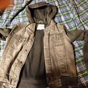 Glamour kills woman/juniors medium denim hoodie